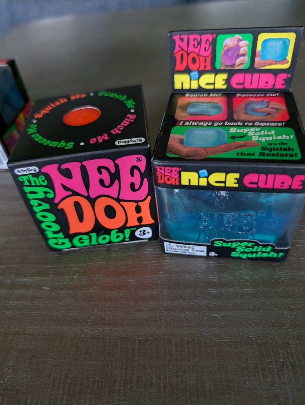Needoh Nice Cube Blue And Needoh Groovy Glob Orange New